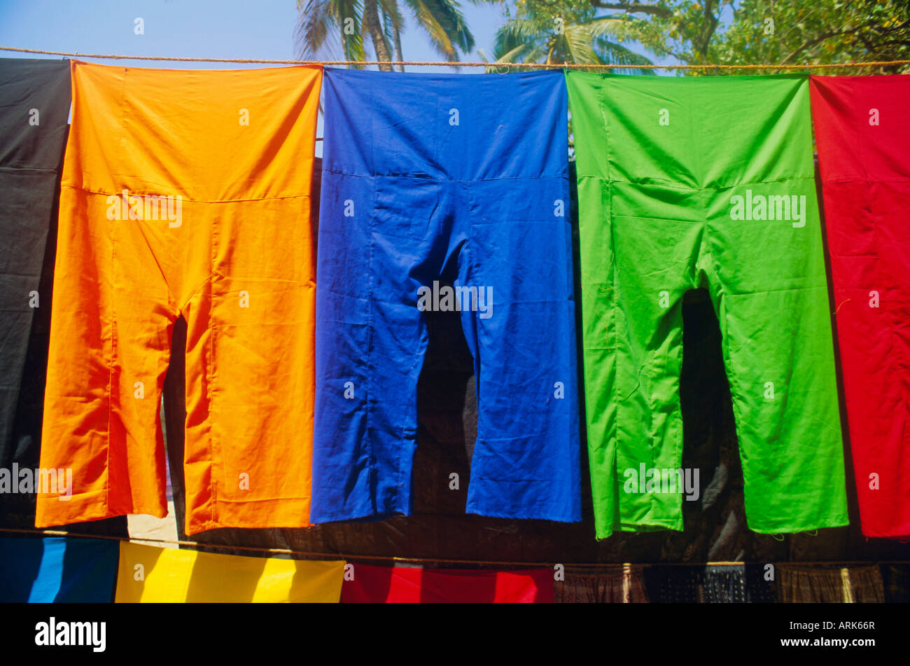 Washing Line India Stock Photo Alamy