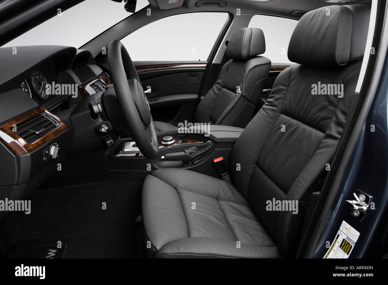 2008 BMW 5-series 550i in Gray - Front seats Stock Photo