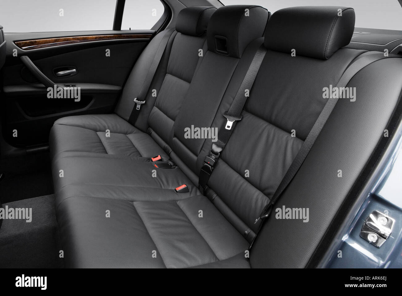 2008 BMW 5-series 550i in Gray - Rear seats Stock Photo