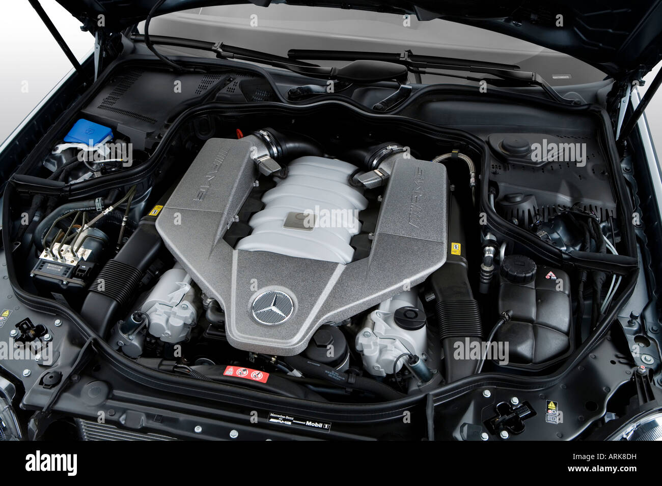 2008 Mercedes-Benz E-Class E63 AMG in Gray - Engine Stock Photo - Alamy