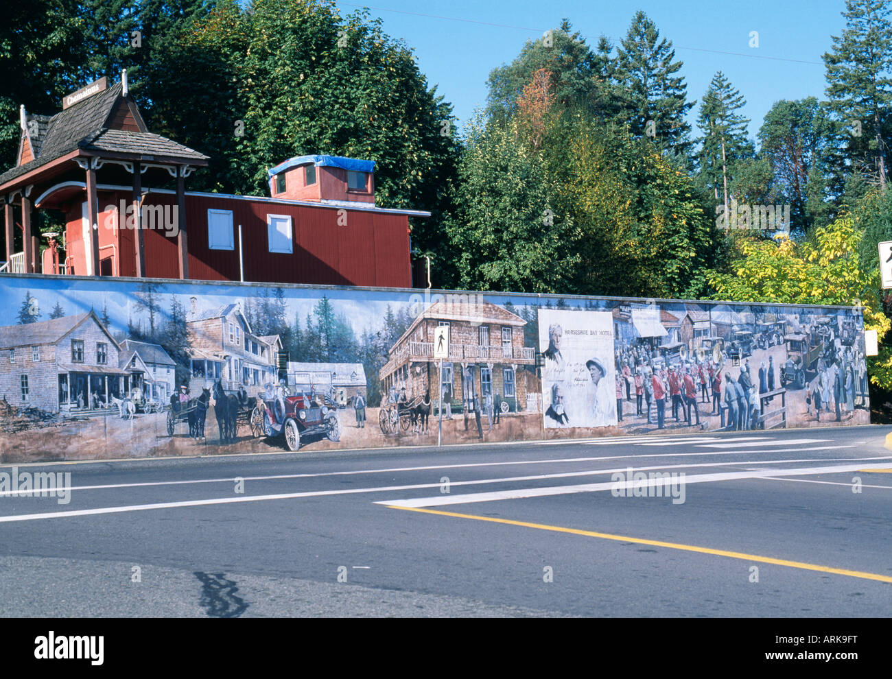 Wall paintings, British Colombia, Canada Stock Photo Alamy