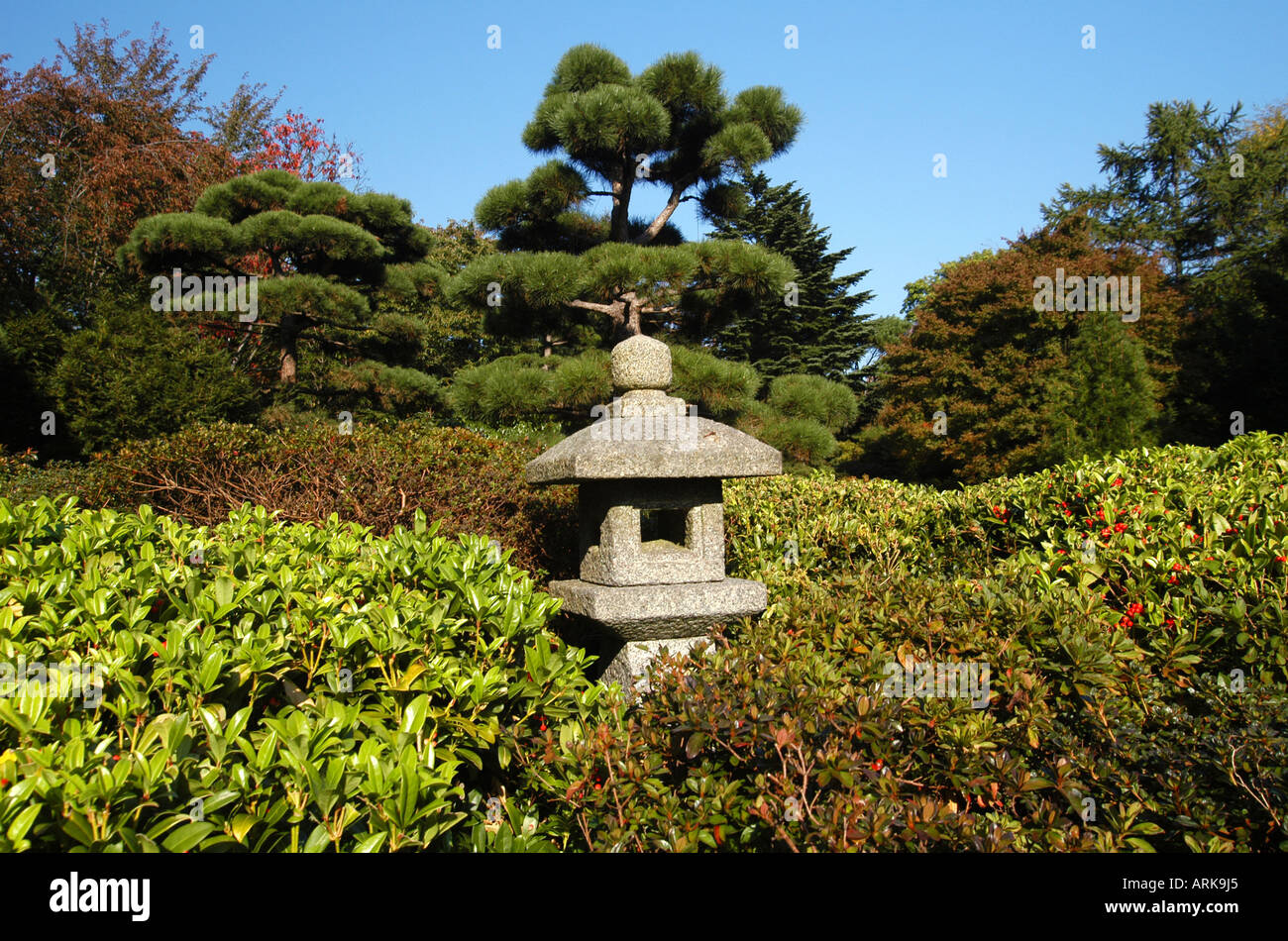 Japanese garden in the botanic garden in the quarter Klein Flottbek
