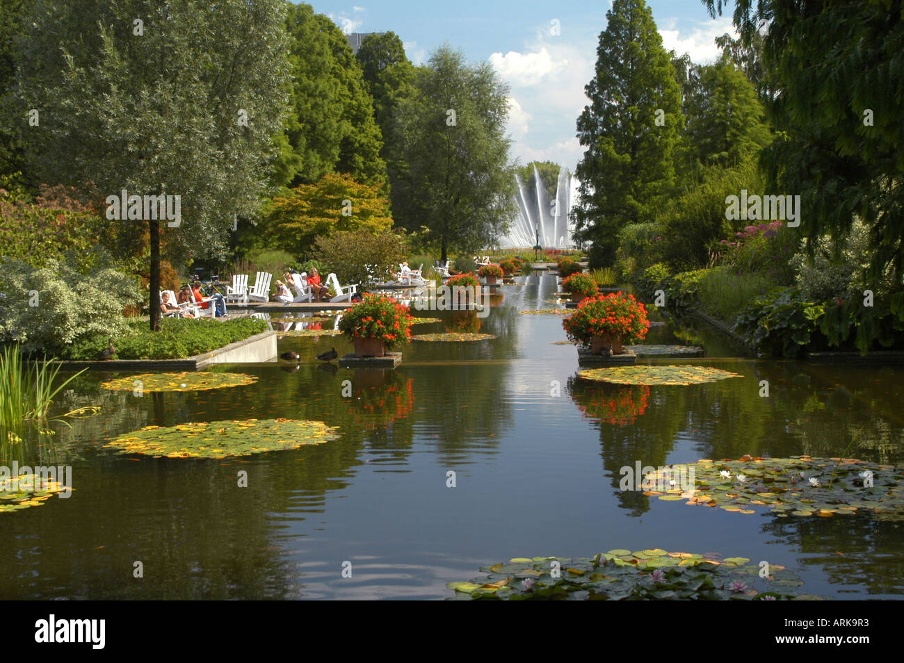 The park Planten un Blomen in the heart of Hamburg, Germany Stock Photo -  Alamy