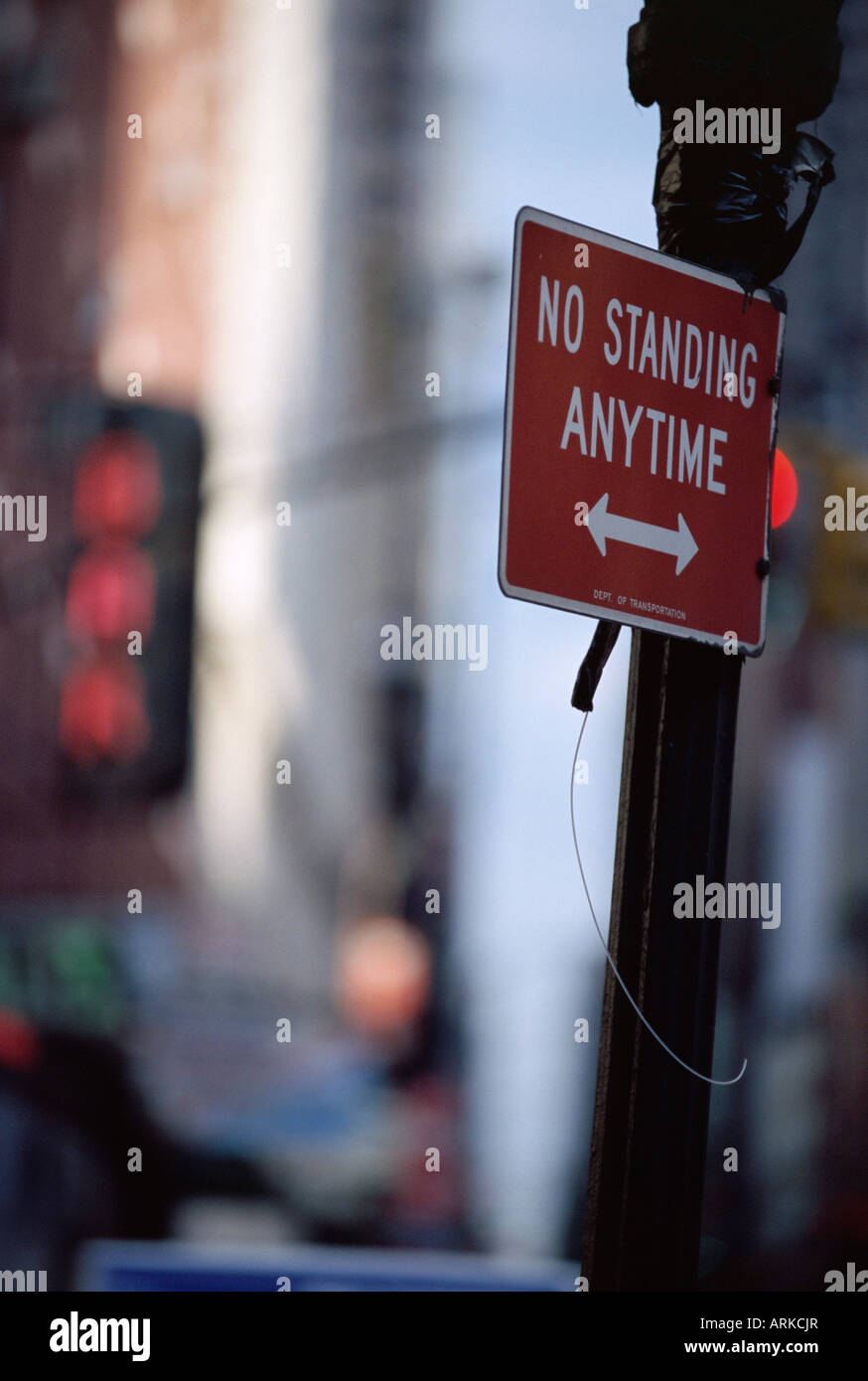 No Standing Anytime road sign, New York, USA, North America Stock Photo