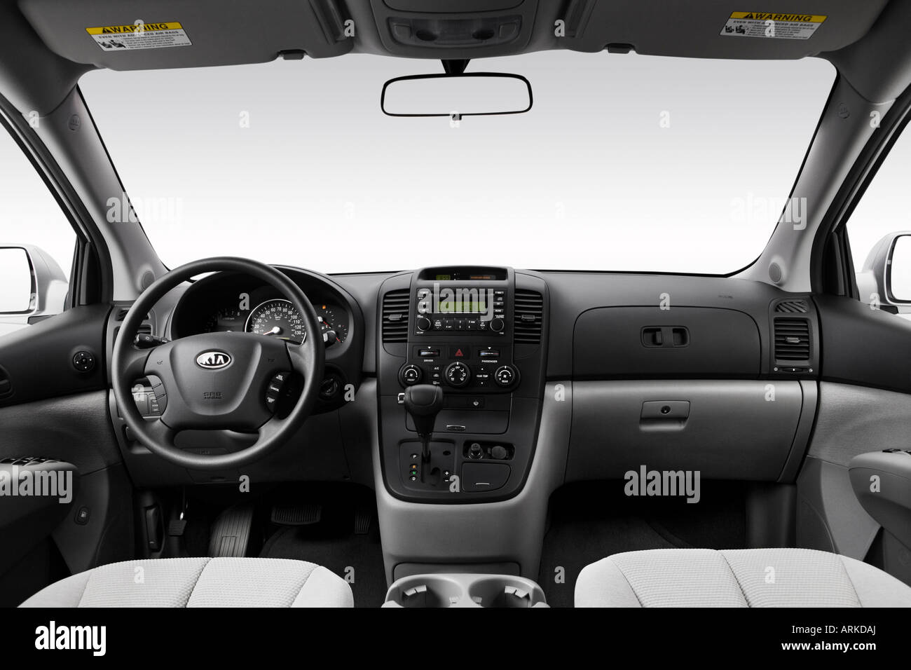 2008 Kia Sedona in Silver Dashboard, center console, gear shifter