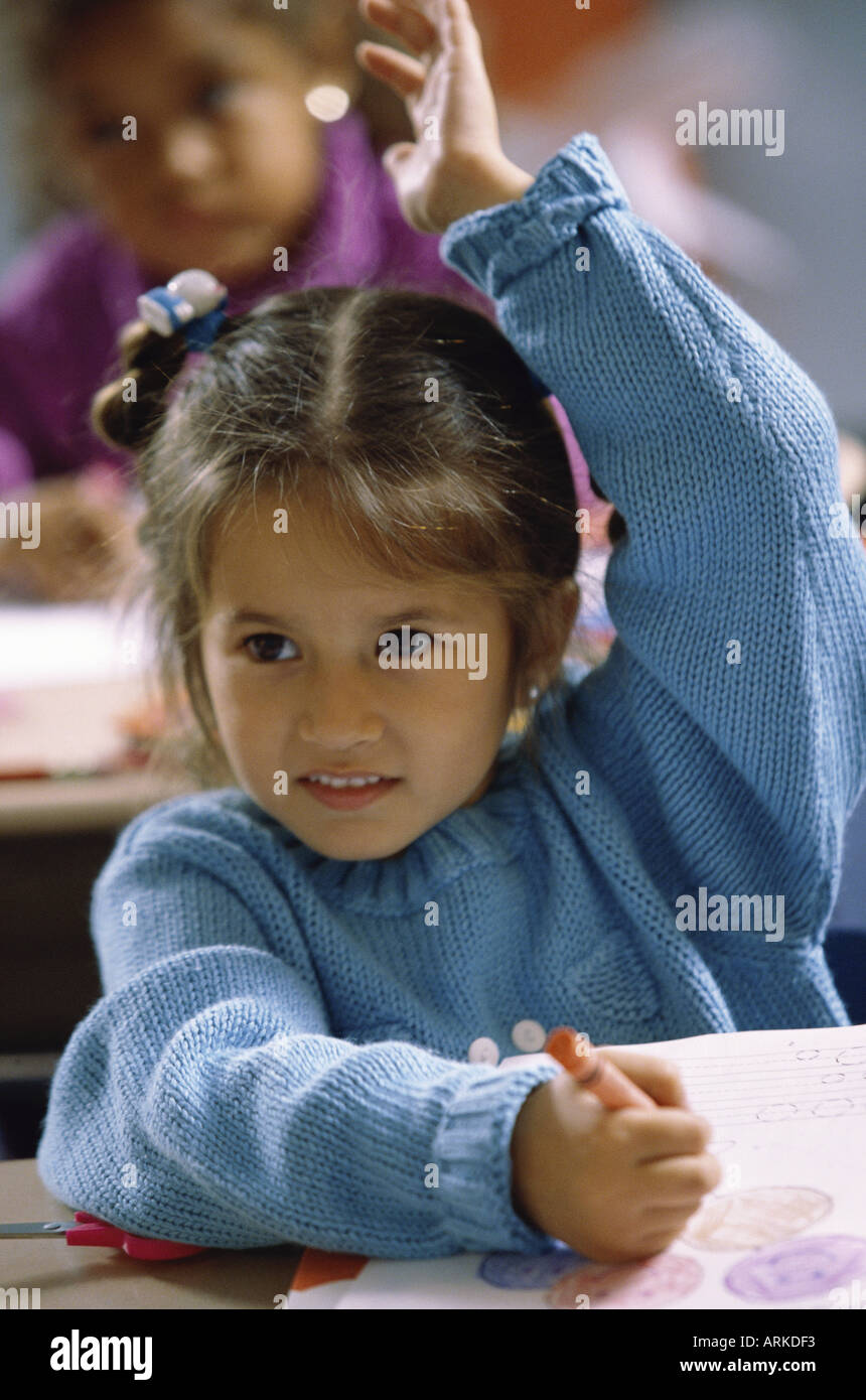Child raise hand school hi-res stock photography and images - Alamy