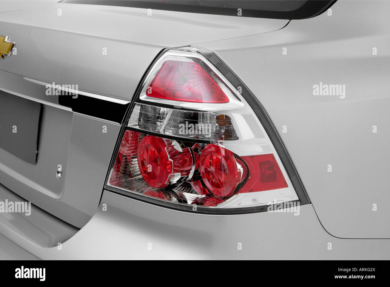 2008 Chevrolet Aveo LS in Silver - Tail light Stock Photo - Alamy