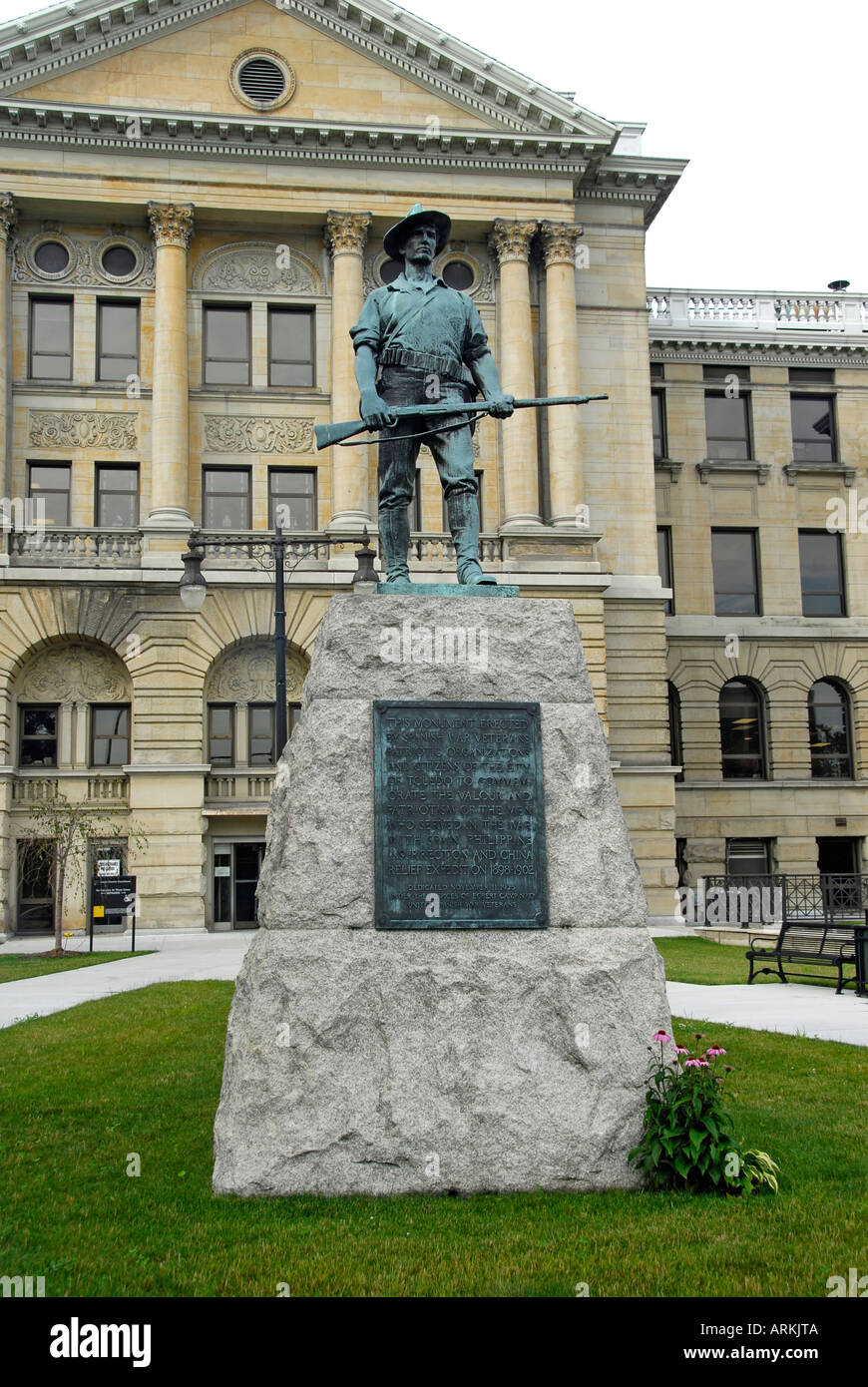 Spanish American War Memorial Statue at the Lucas County Courthouse at