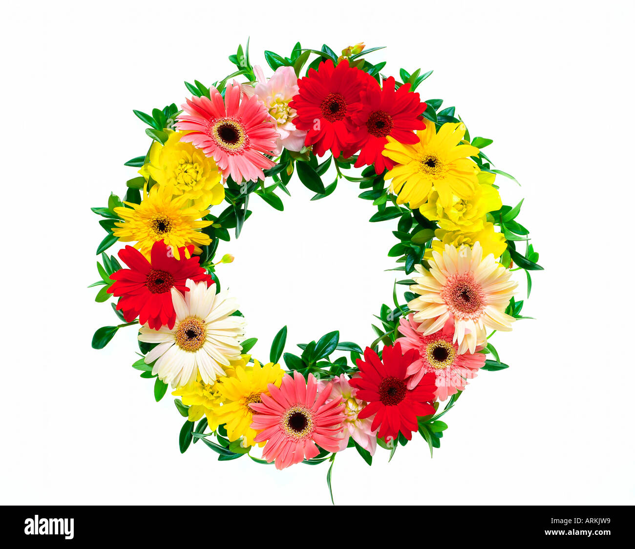 Circular floral arrangement Stock Photo - Alamy