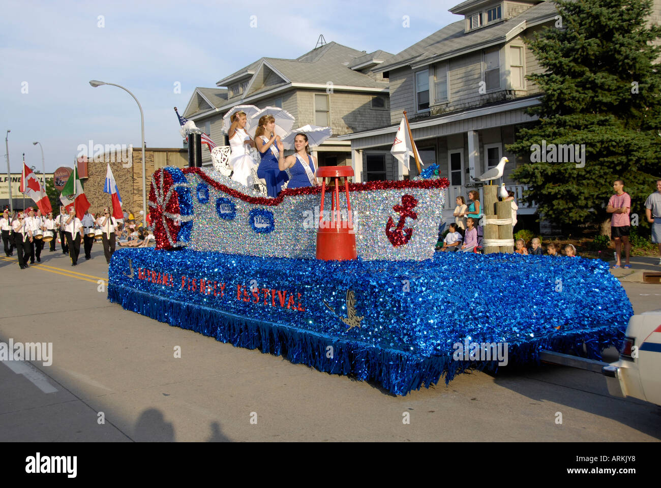 Blue Water International Day Parade Stock Photo Alamy
