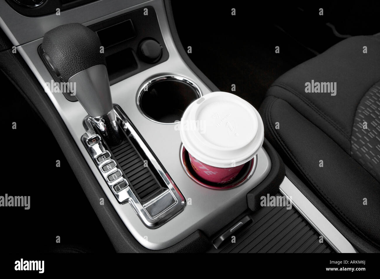 2008 GMC Acadia SLE in Black Cup Holder with Prop Stock Photo Alamy
