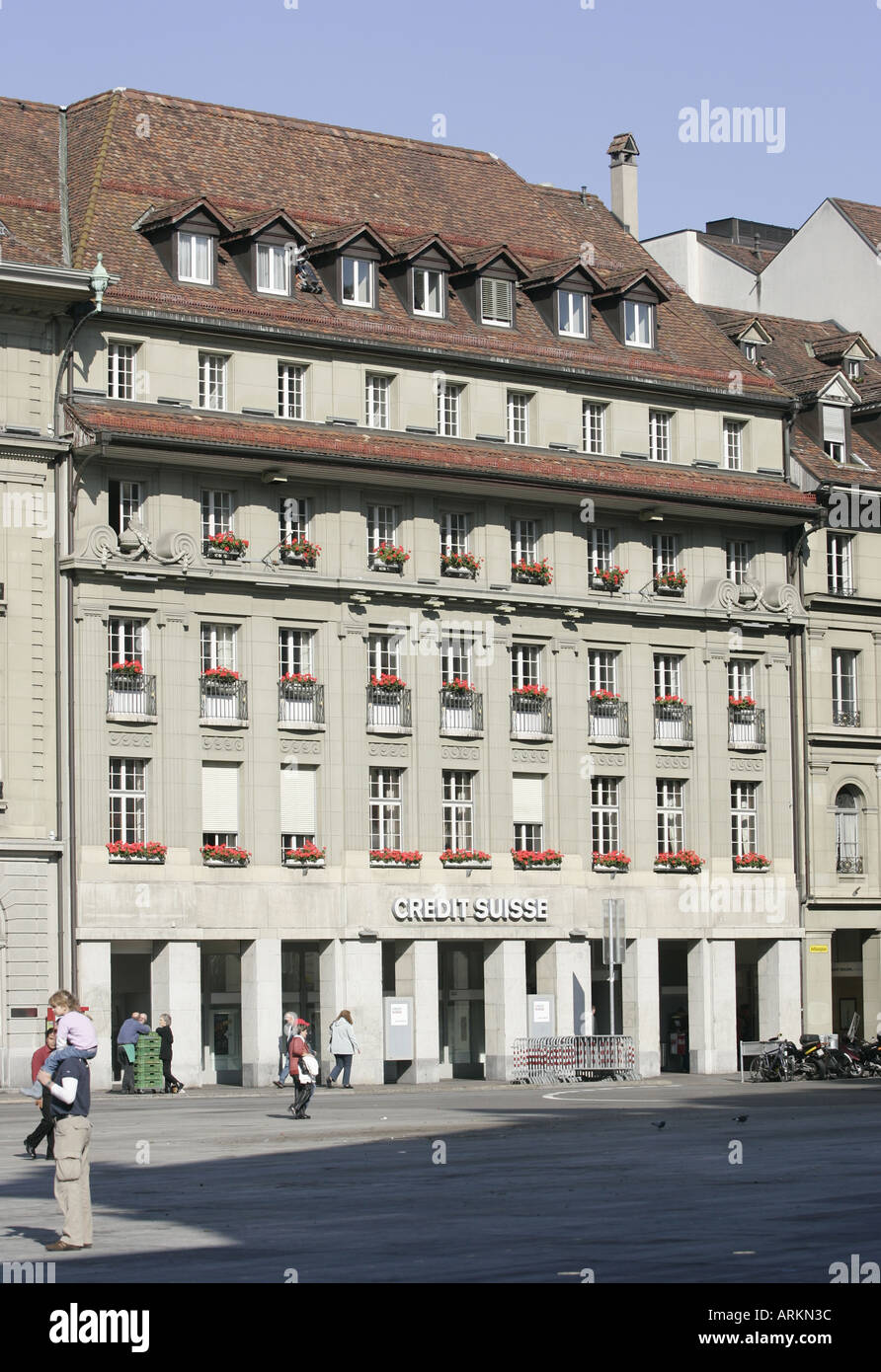 Credit Suisse Bank Building in the Swiss Capital City Berne Stock Photo Alamy