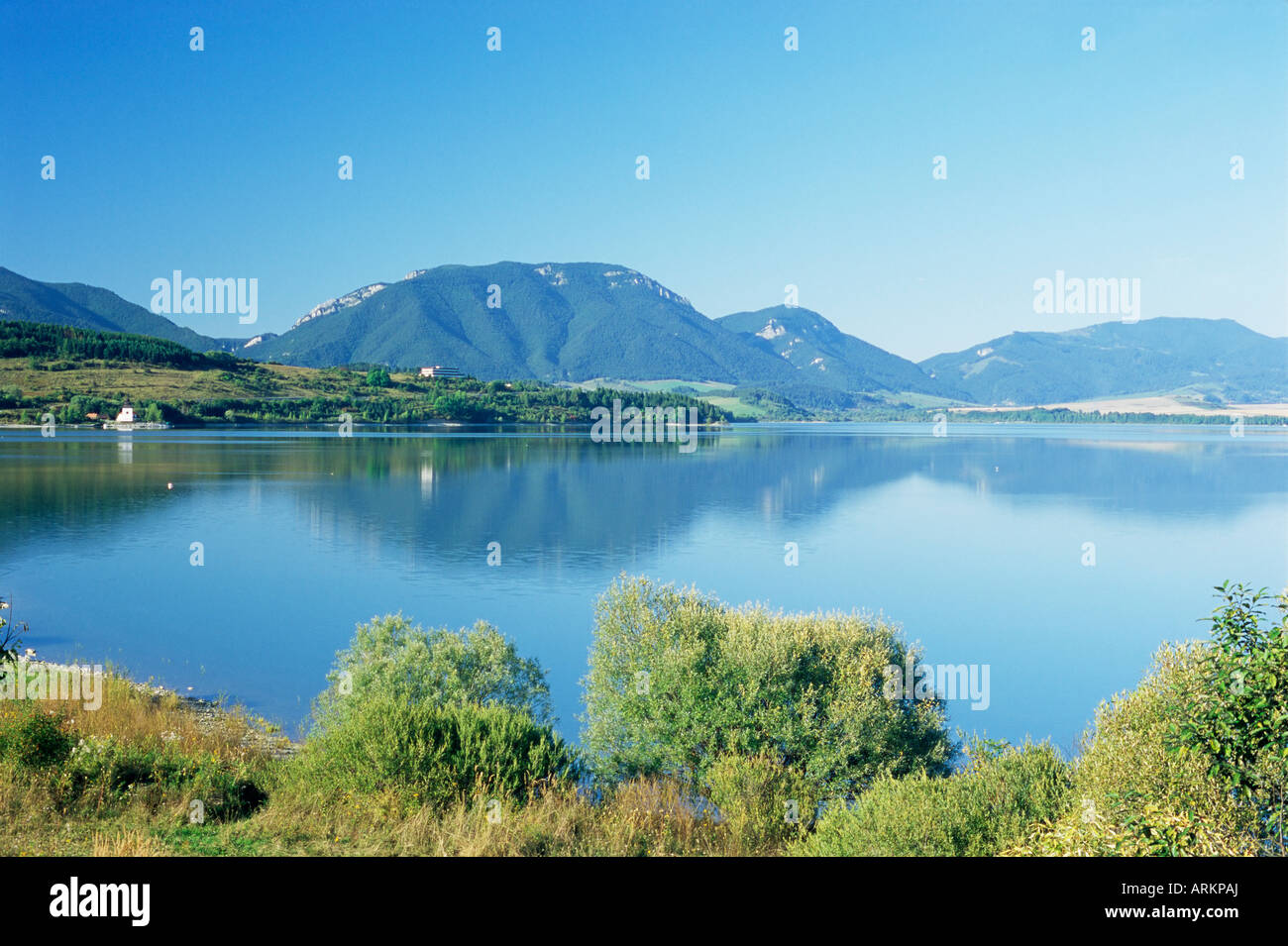 Liptovska Mara Lake and Chocske Hills, Liptov, Zilina region, Slovakia, Europe Stock Photo