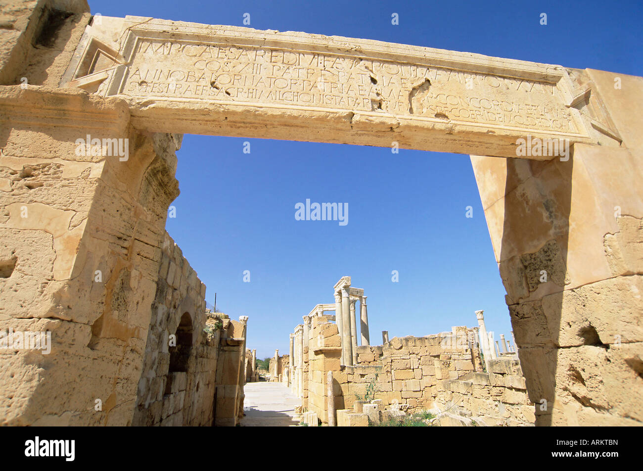 Theatre, archaeological site of Leptis Magna, UNESCO World Heritage