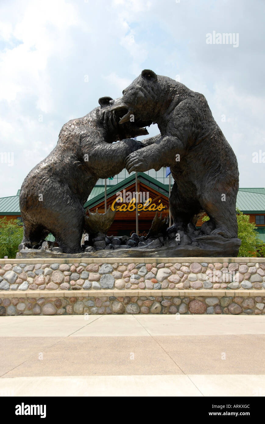 Cabelas outdoor sportsman's store Dundee Michigan with mascot large