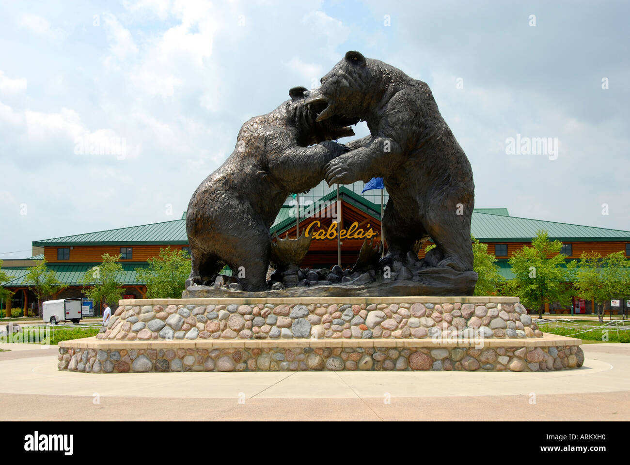 Cabelas outdoor sportsman's store Dundee Michigan with mascot large