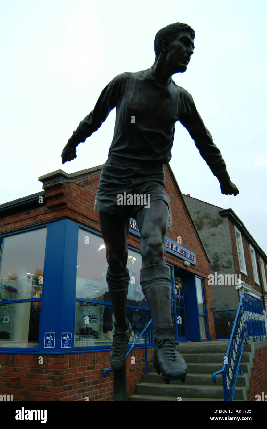 Carlisle United, 100 years of football, July 2005, statue, carlisle united, CUFC, footballer, soccer, legend, hero, remembrance, Stock Photo