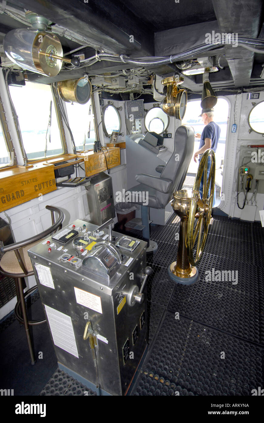 The Bridge of the Coast Guard Cutter Bramble Stock Photo Alamy
