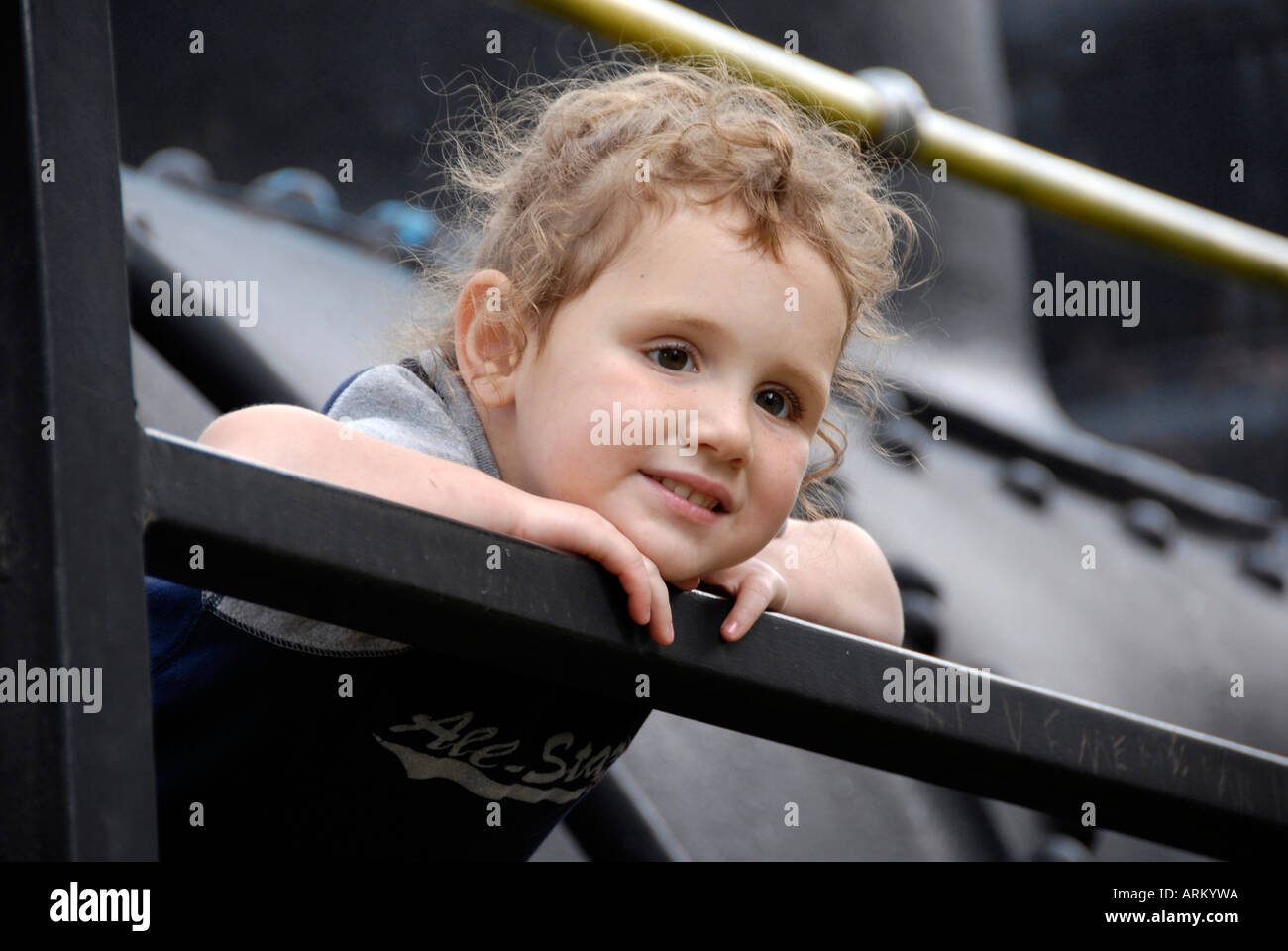 portrait of a happy smiling toddler Stock Photo