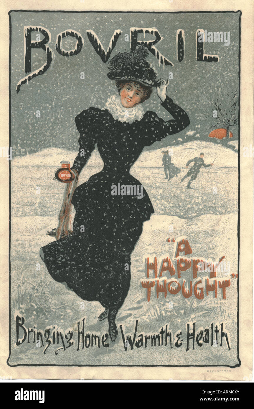 Advertising insert for Bovril circa 1890 Stock Photo