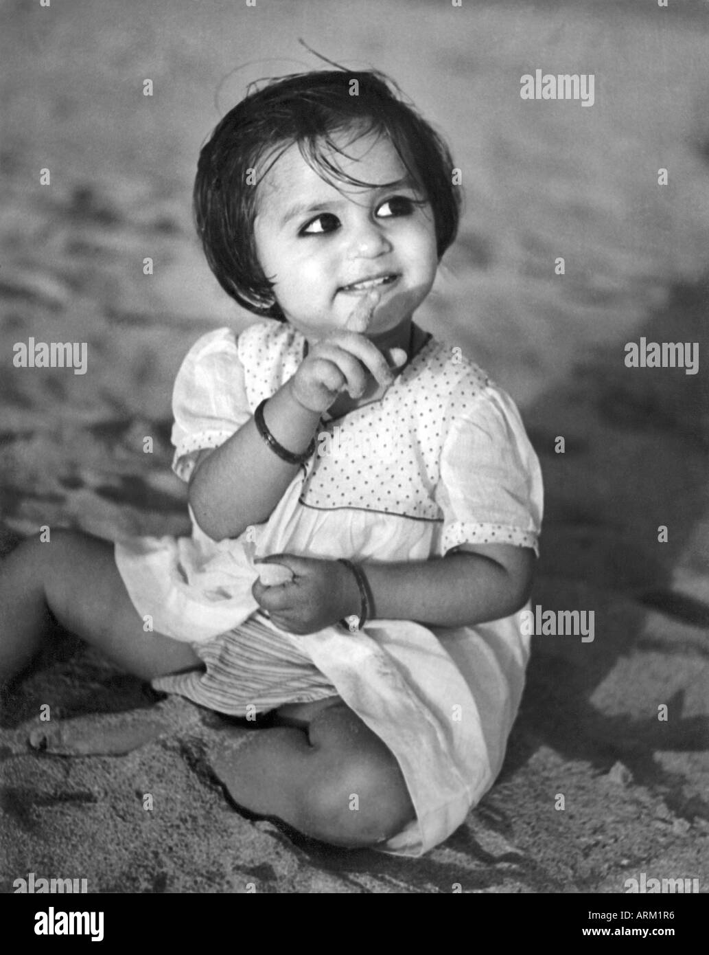 VRB101433 Portrait of Indian girl child India 1940s Stock Photo