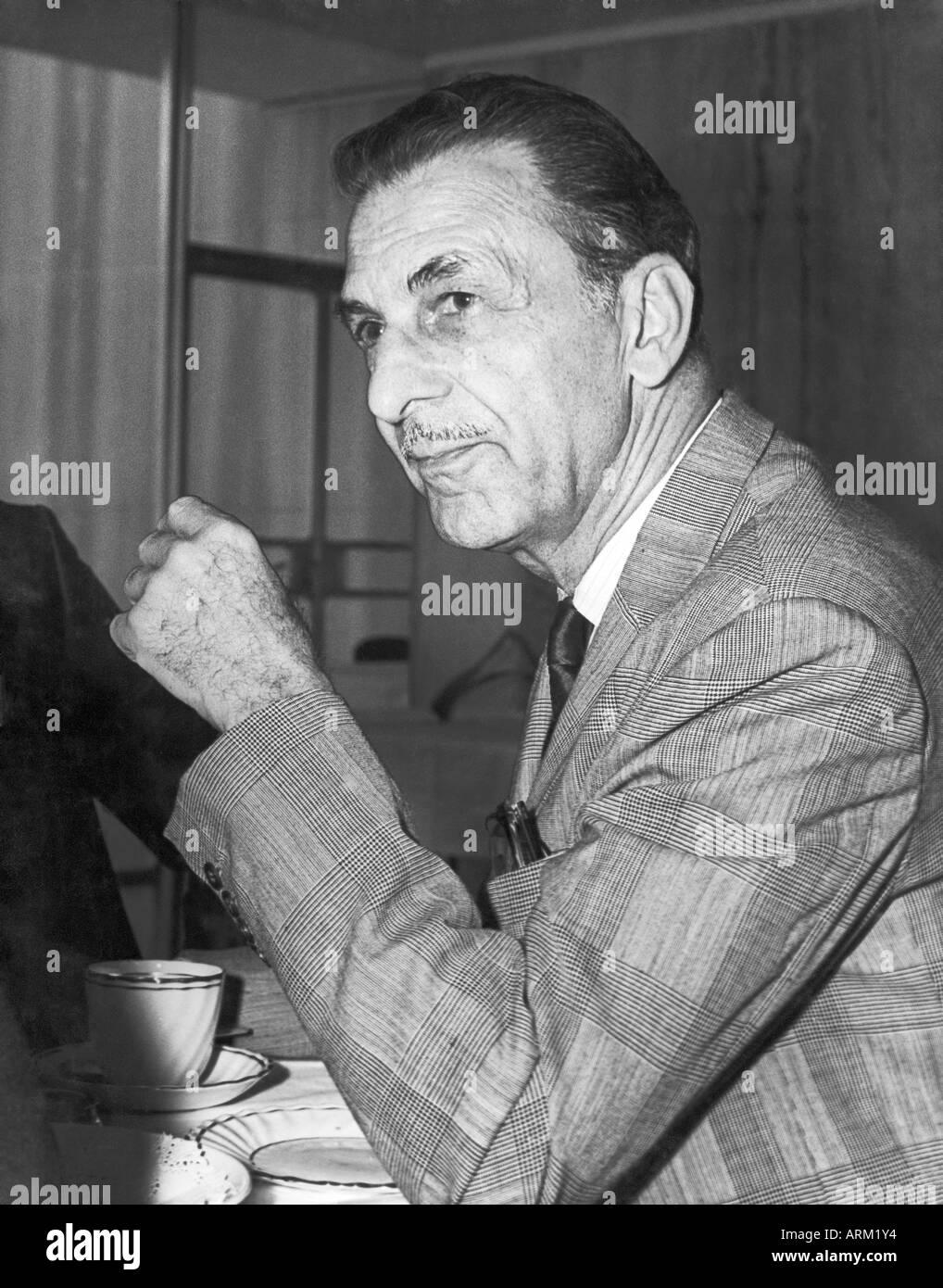 JRD Tata , Jehangir Ratanji Dadabhoy Tata, French born Indian aviator and business tycoon, Chairman of Tata Sons , old vintage 1900s picture, India Stock Photo