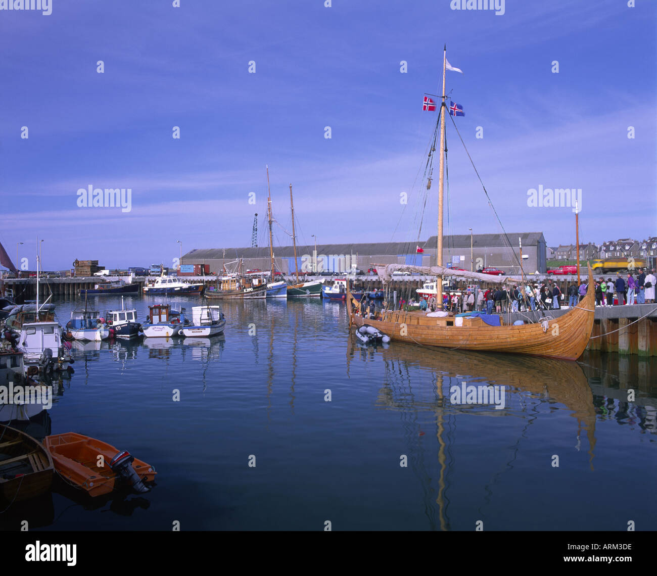 Kirkwall Harbour Orkney Stock Photo