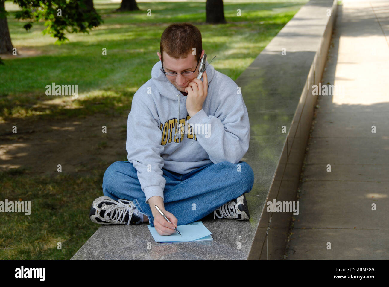 Student activities at the University of Notre Dame campus at South Bend Indiana IN Stock Photo