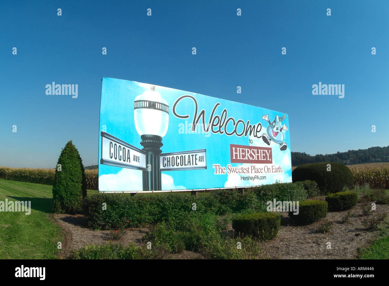 The World Famous Home of Hershey Candy Bars Hershey Pennsylvania Stock