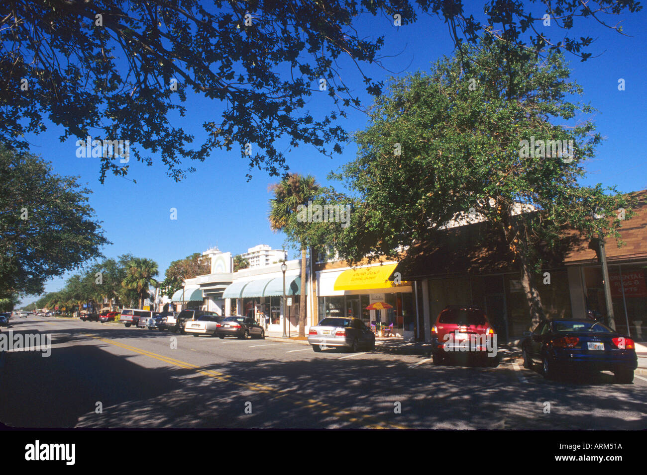 Downtown Shopping Area of Melbourne Florida Stock Photo Alamy