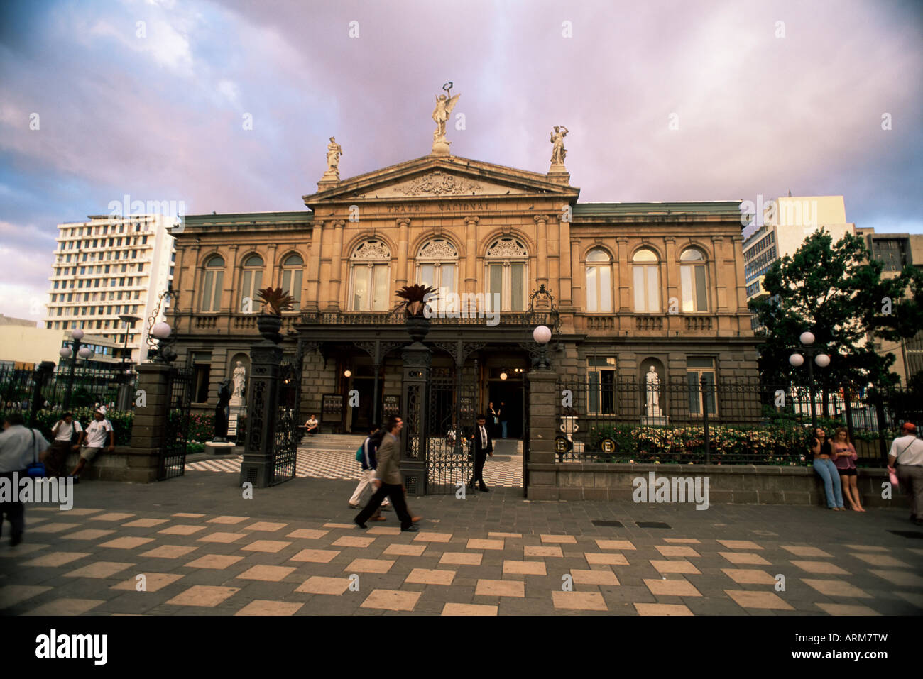 Historical theater still in operation, downtown, San Jose, Costa Rica, Central America Stock