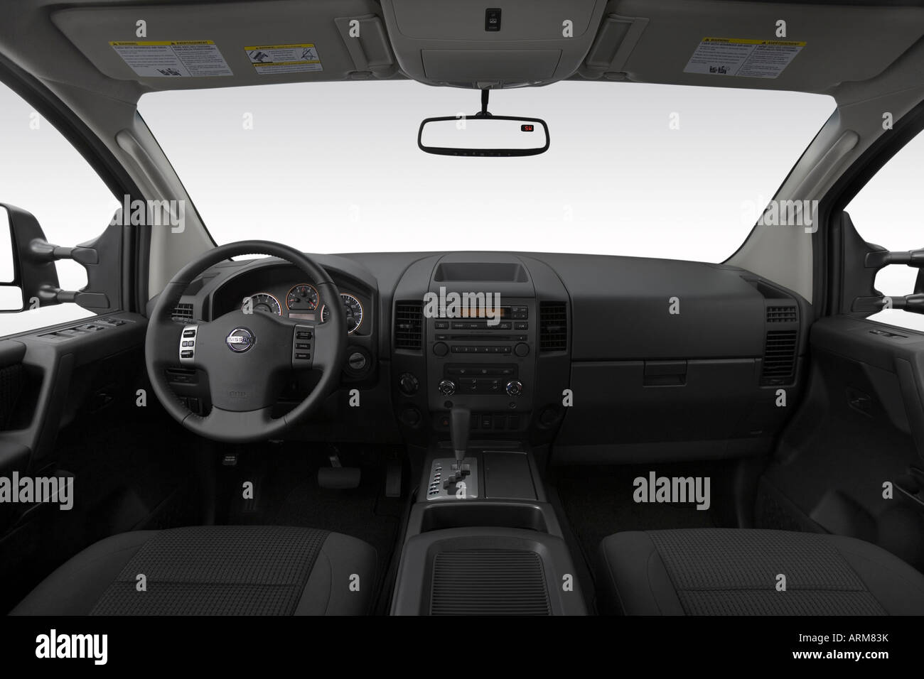 2008 Nissan Titan SE in Gray Dashboard, center console, gear shifter