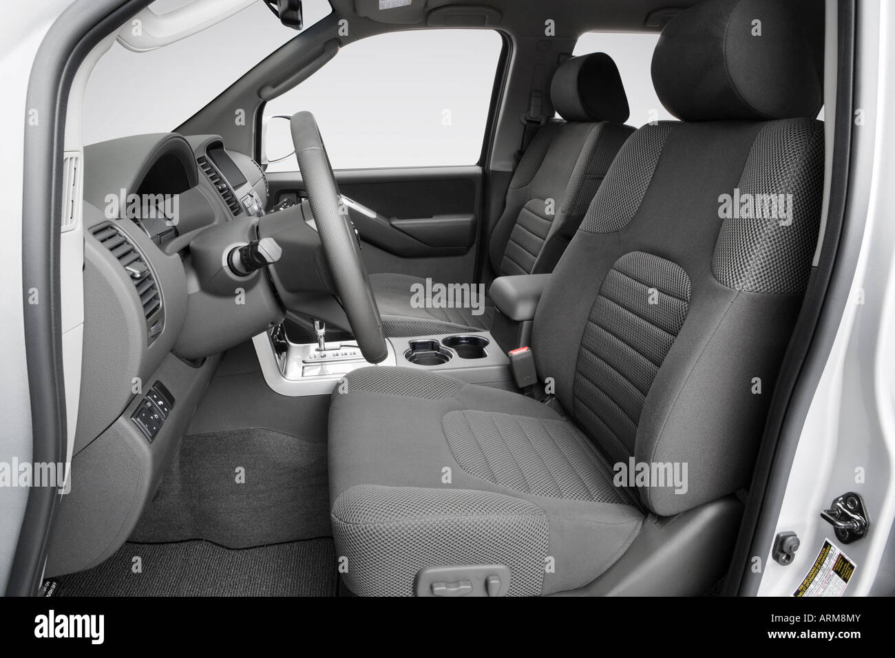 2008 Nissan Pathfinder SE in Silver - Front seats Stock Photo