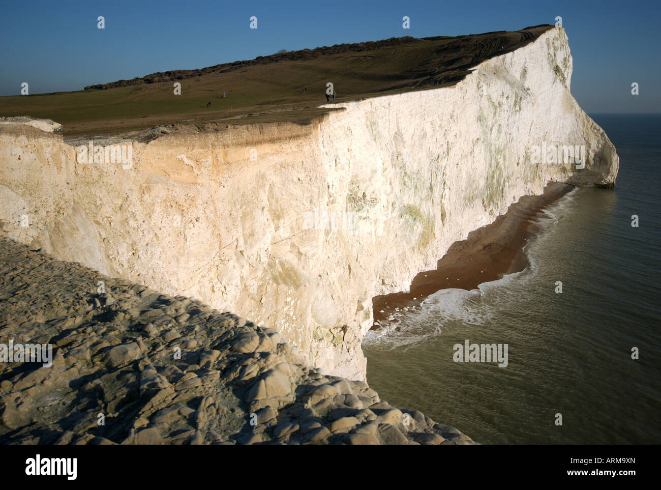 The white cliffs of Dover in winter Stock Photo