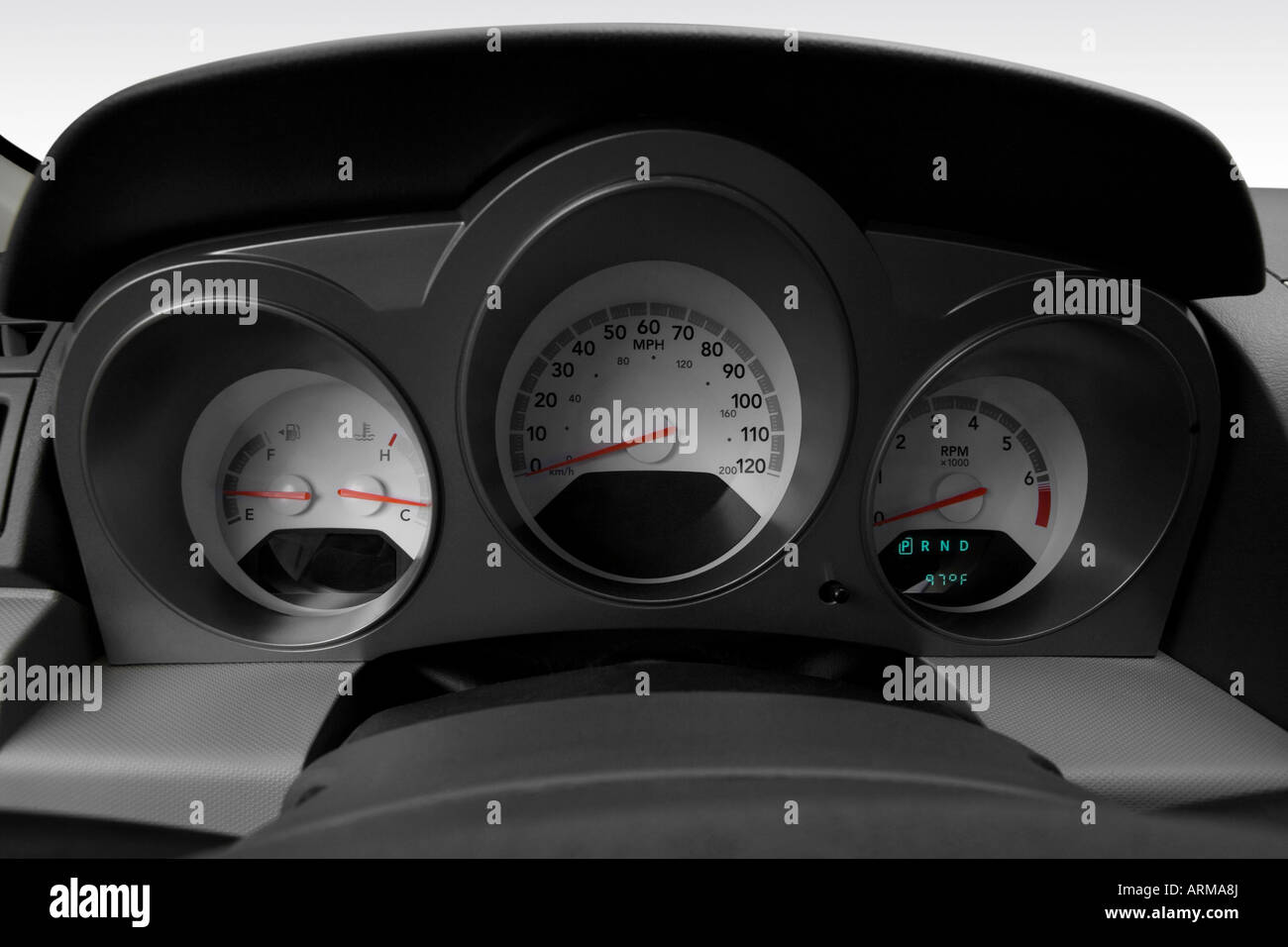 Speedometer tachometer dodge avenger 2008 hires stock photography and