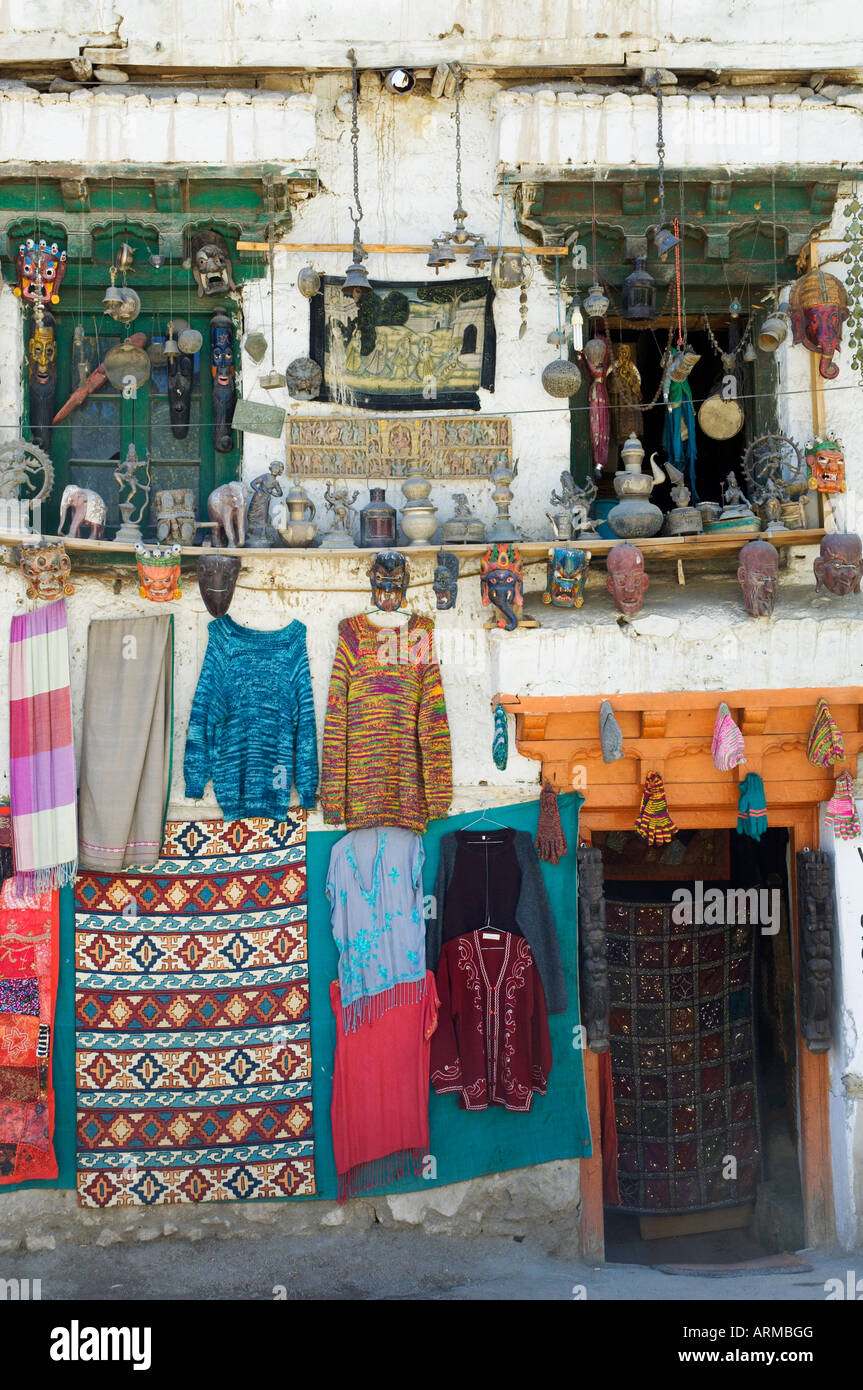 House front, Leh, Ladakh, Indian Himalayas, India, Asia Stock Photo
