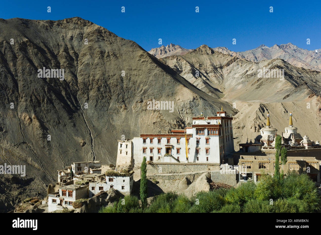 Lamayuru gompa (monastery), Lamayuru, Ladakh, Indian Himalayas, India, Asia Stock Photo