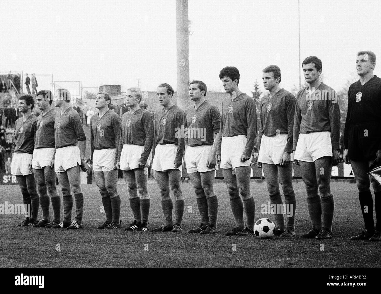 football, international junior match, 1967, Boekelberg Stadium in Moenchengladbach, Deutschland versus CSSR 3:1, team photograph, shot of the Czech national team Stock Photo