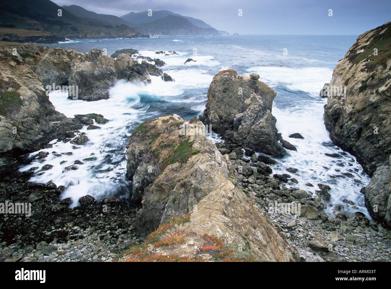 Neis Rocks California Rocks, Big Sur coast, California, United States of America, North ...
