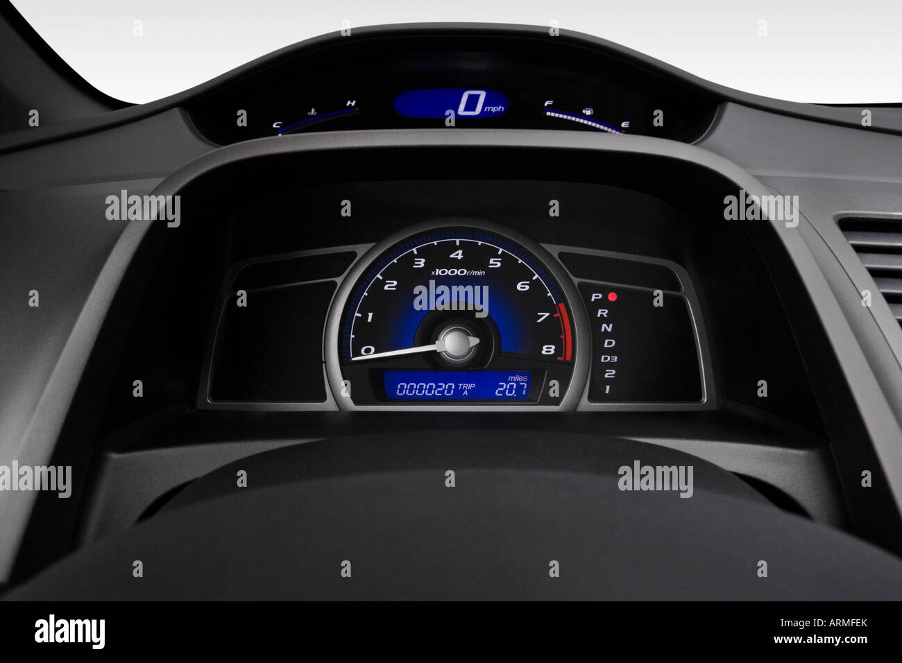 2008 Honda Civic LX in Gray Speedometer/tachometer Stock Photo Alamy