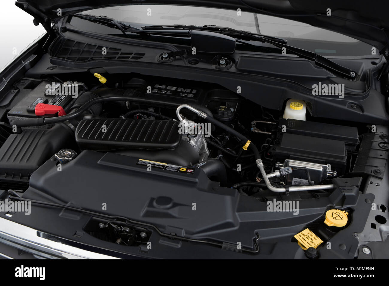 Aspen Model Engine 2008 Chrysler Aspen Limited in Gray - Engine Stock Photo - Alamy