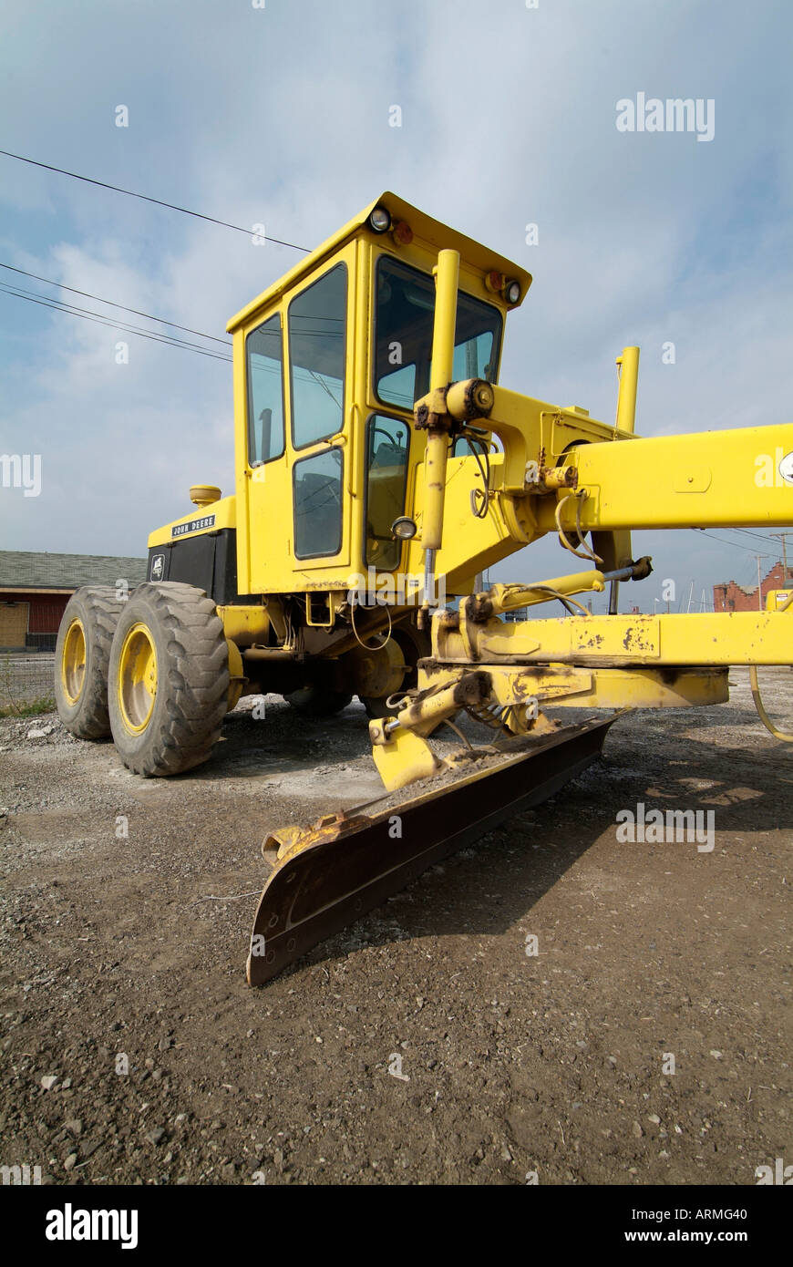 Heavy industrial road machinery used to build and repair streets roads