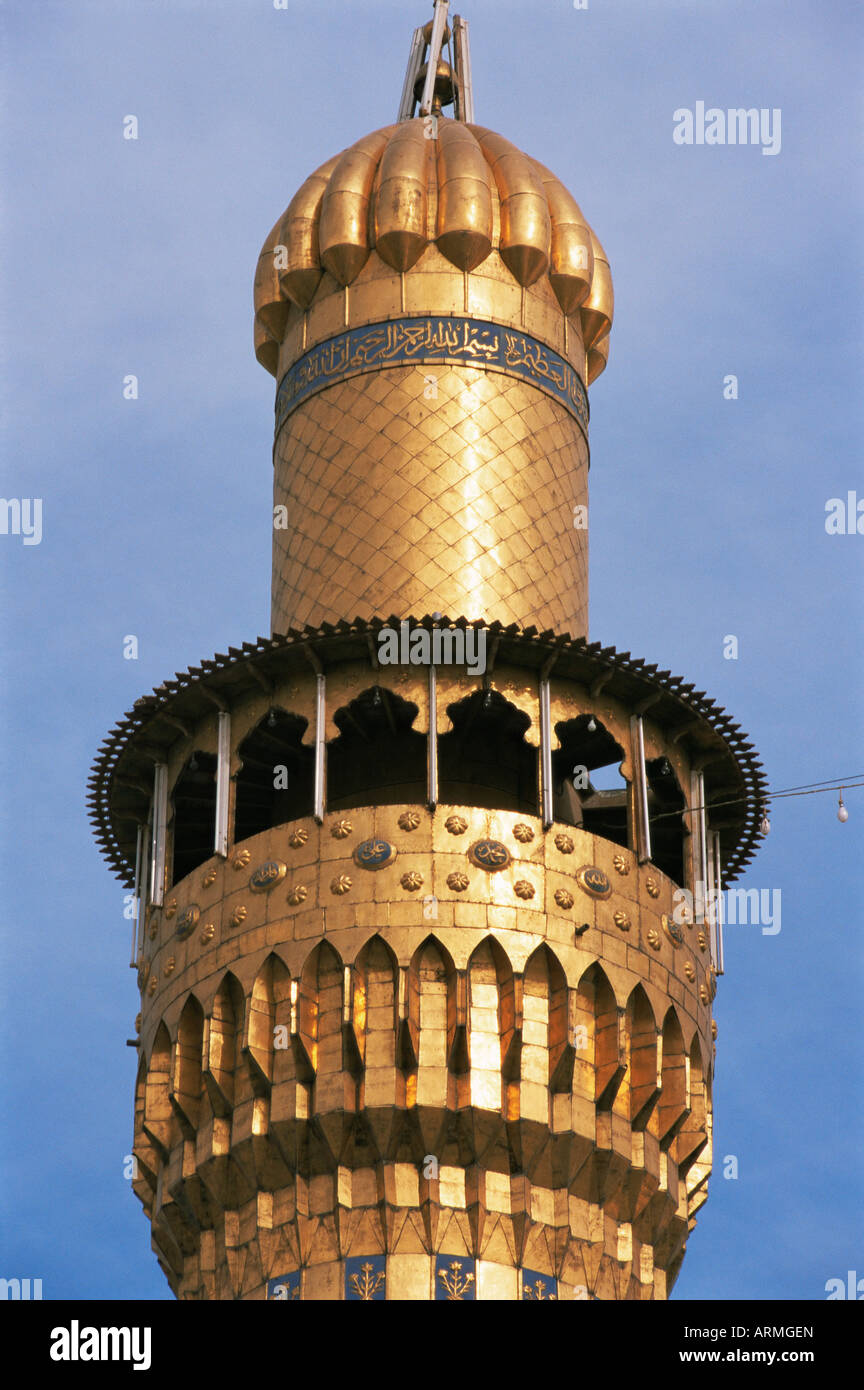 Minaret, Kadoumia mosque, Baghdad, Iraq, Middle East Stock Photo