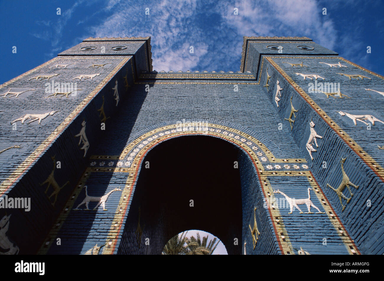 Ishtar Gate, Babylon, Iraq, Middle East Stock Photo