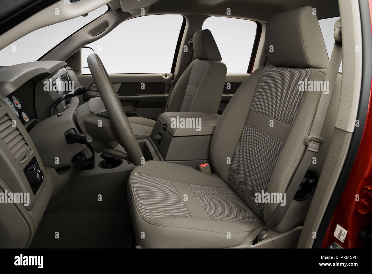 2008 Dodge Ram 1500 Slt In Red Front Seats Stock Photo