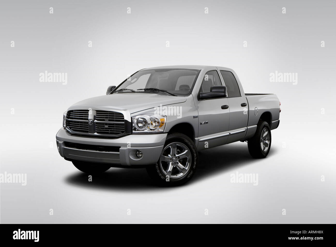 2008 Dodge Ram 1500 Laramie in Silver - Front angle view Stock Photo - Alamy