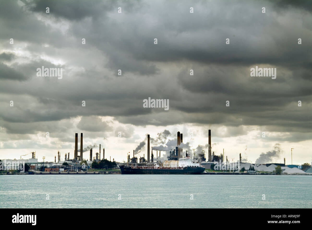 Chemical industry plants spew air pollution Stock Photo Alamy