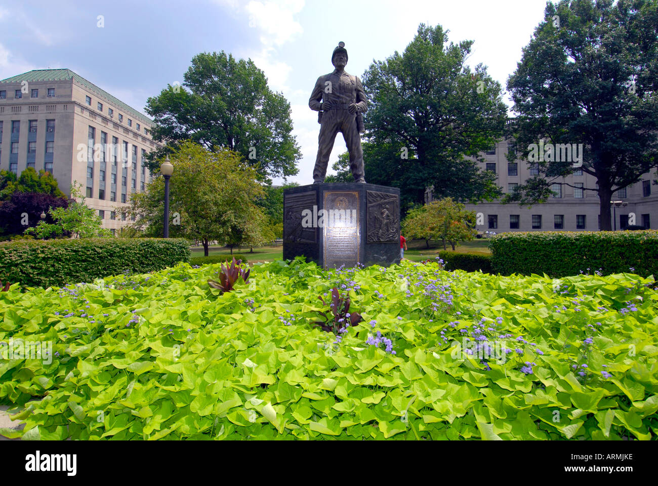 Statue of the West Virginia Coal Miner at the State Capitol Building at