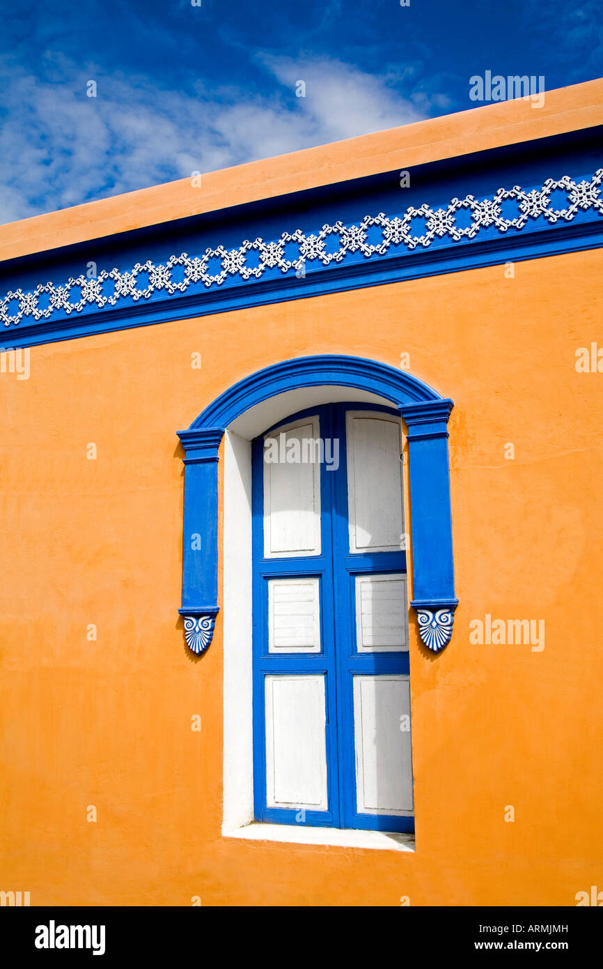 Colonial building in La Asuncion City, Isla Margarita, Nueva Esparta State, Venezuela, South America Stock Photo
