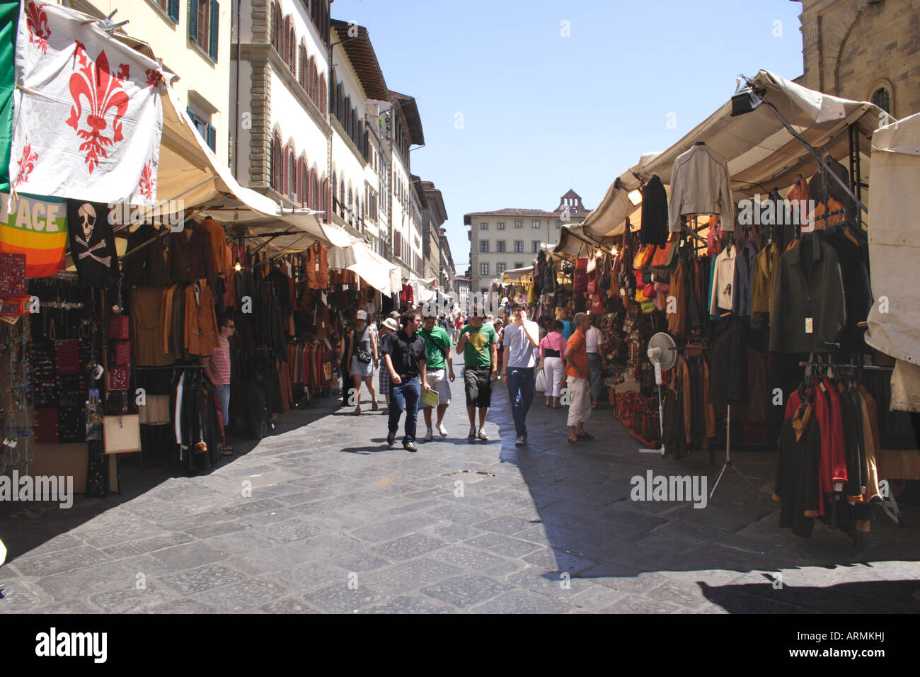 San Lorenzo street market Florence Stock Photo